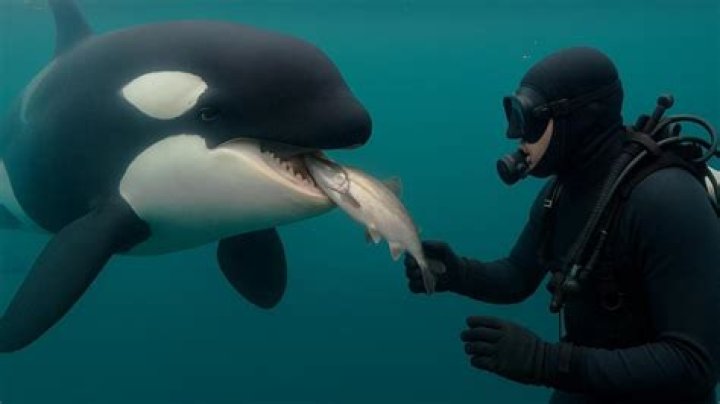 Are orcas playful with humans?