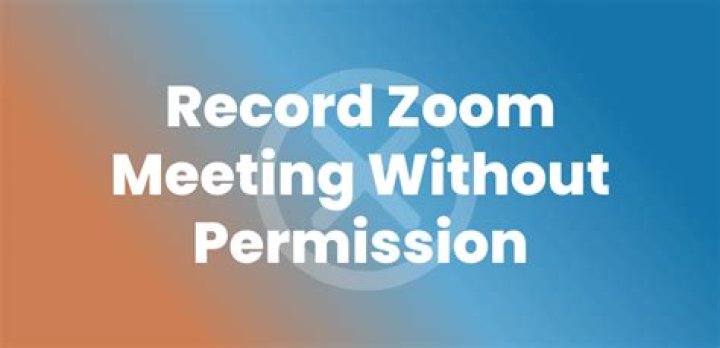 Can teachers record zoom meetings without permission?