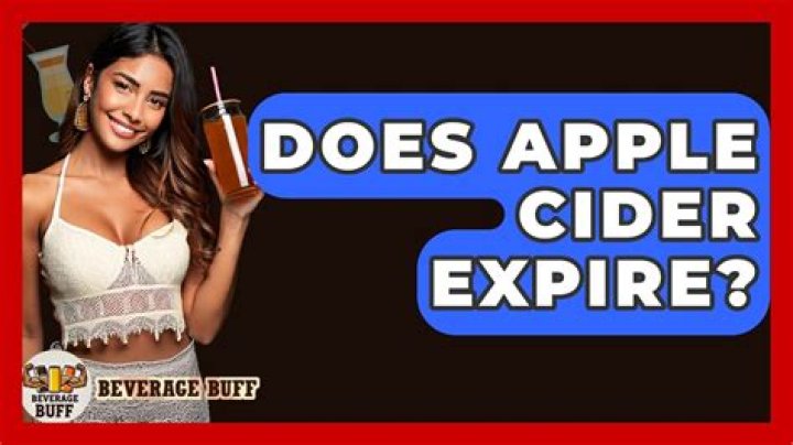 Does apple cider expire?