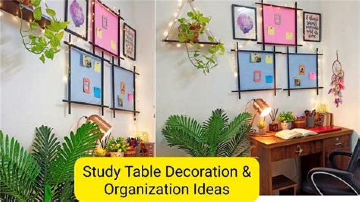 How can I decorate my study table?