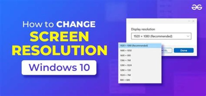 How do I change screen resolution size?