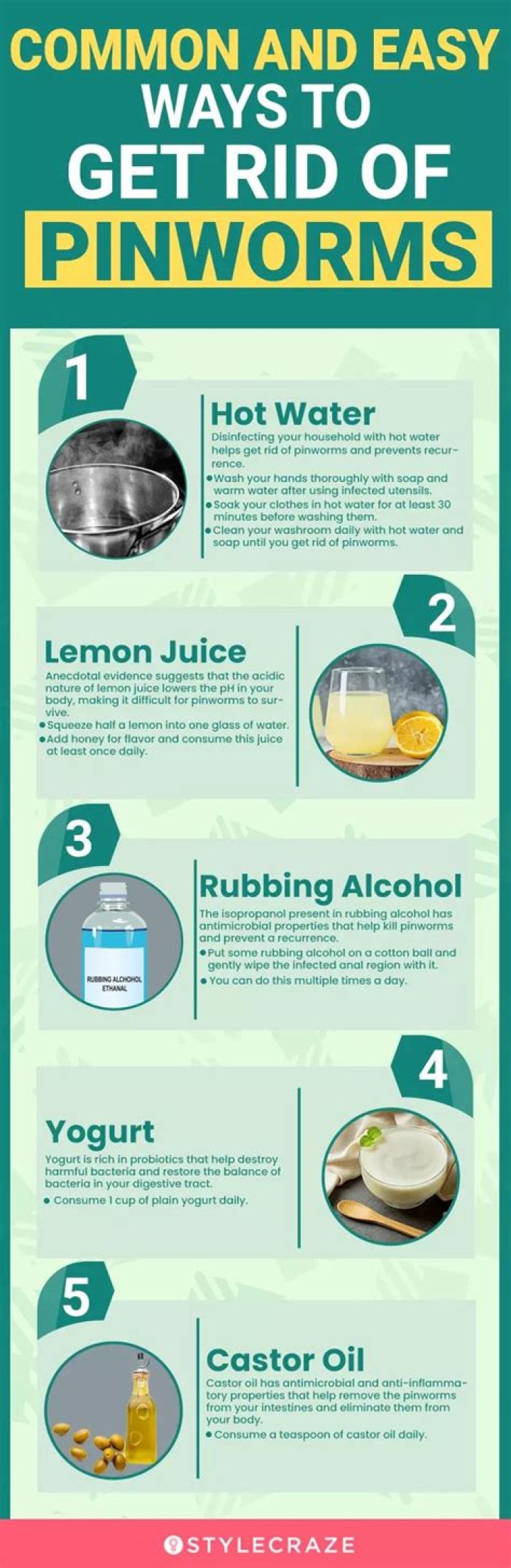 How do you disinfect your house from pinworms?