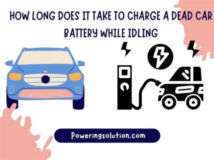 How long does it take to charge a dead car battery while idling?