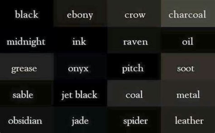 How many black colors are there?