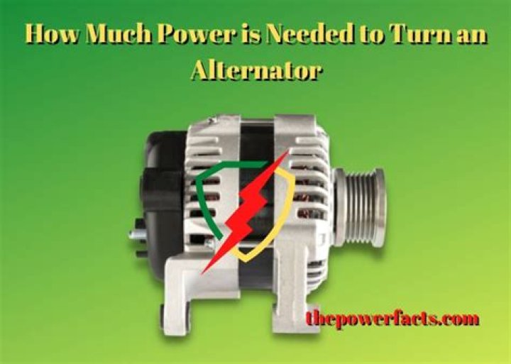 How much power does it take to turn an alternator?