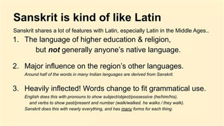 Is Latin from Sanskrit?