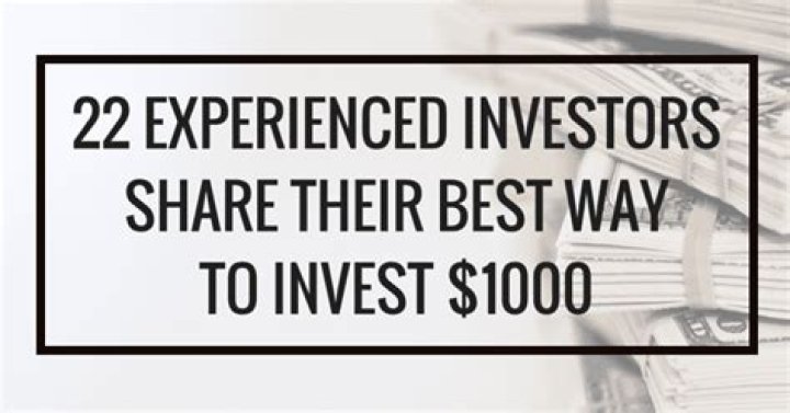 What's the smartest way to invest $1000?