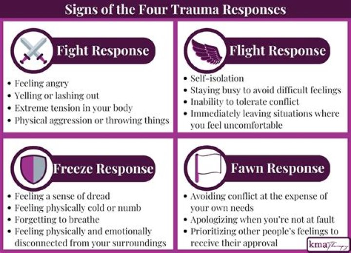 What are the 4 trauma responses?