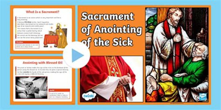 What are the three parts of the anointing of the sick?