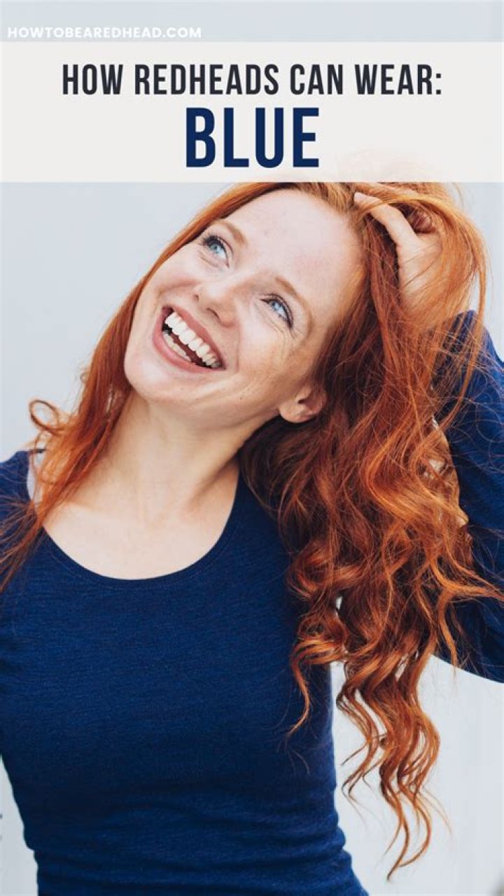 What color should redheads wear with blue eyes?
