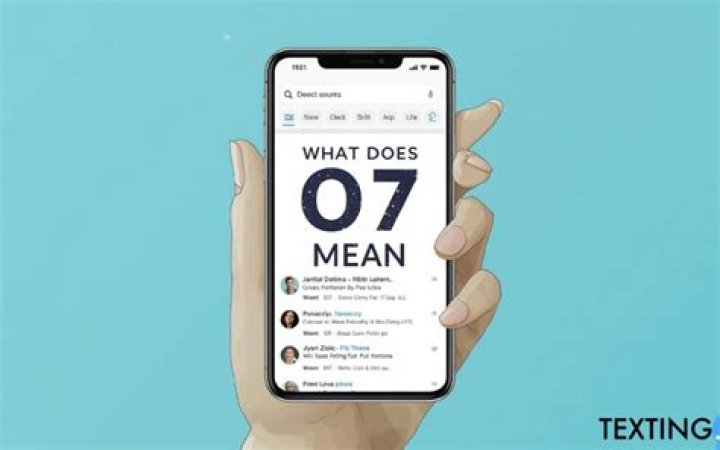 What does 7 mean texting?