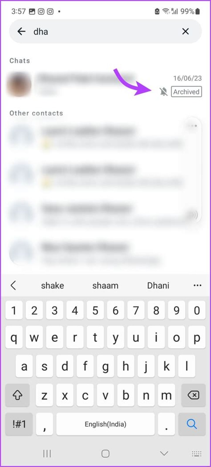 What happens when you archive a chat on WhatsApp?
