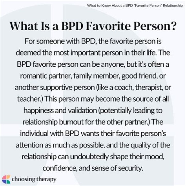 What is a favorite person BPD?