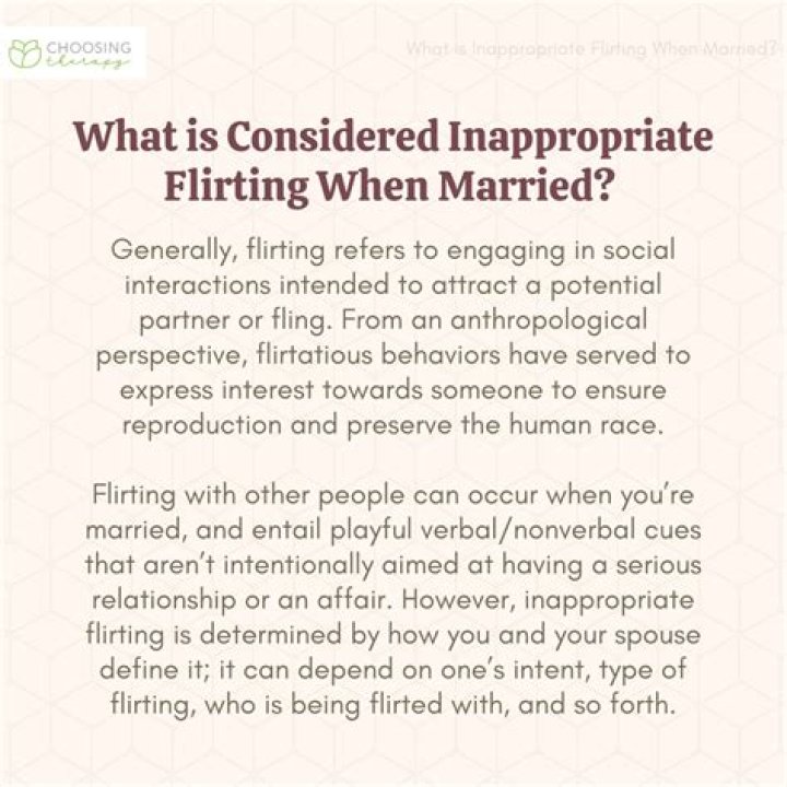 What is considered flirting in a text?