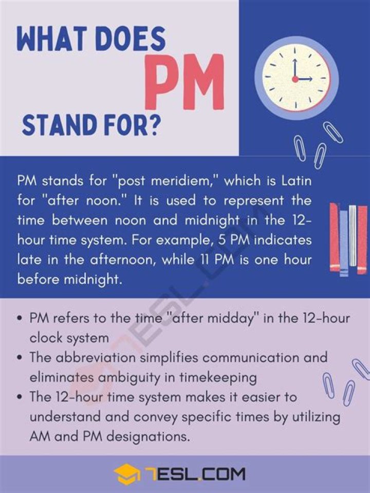 What is PM short for?