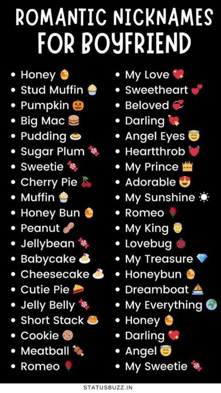 What is the nick name of boyfriend?