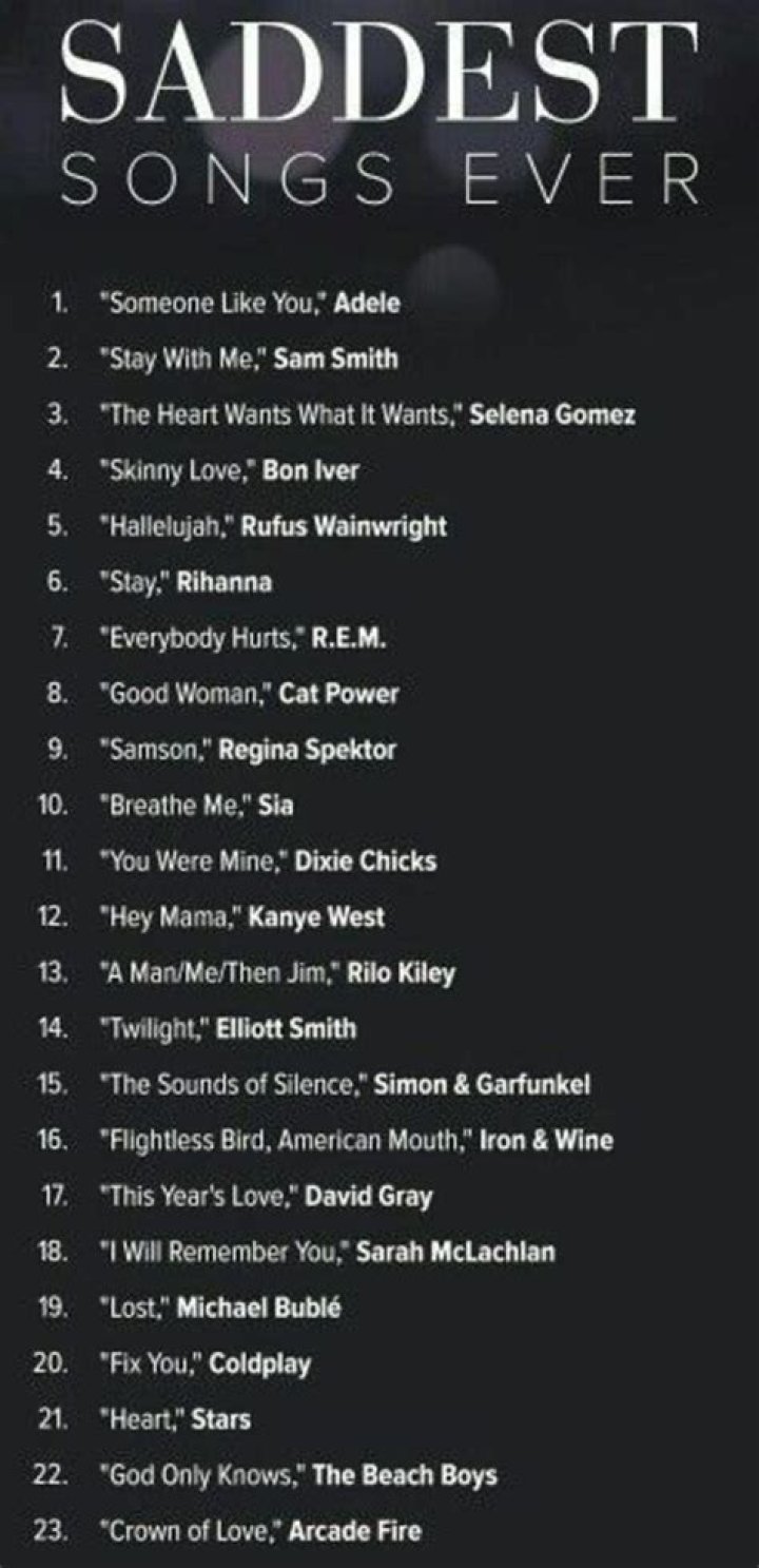 What is the saddest album ever?