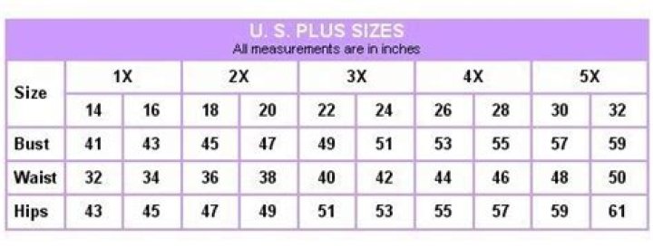 What sizes are plus size?