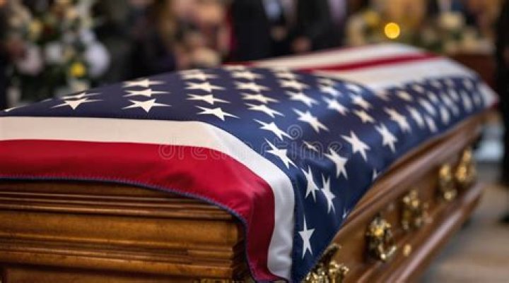 Who is entitled to a flag draped coffin?