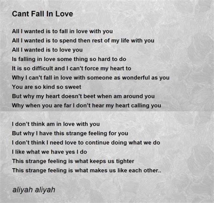 Why can't I fall in love again?
