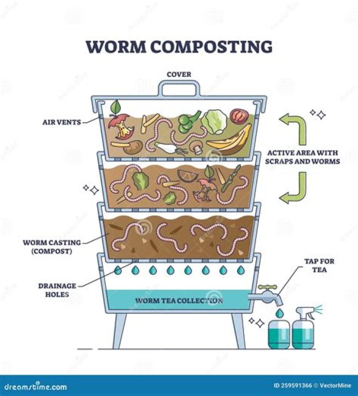 Why do worms climb to the top of the compost bin?