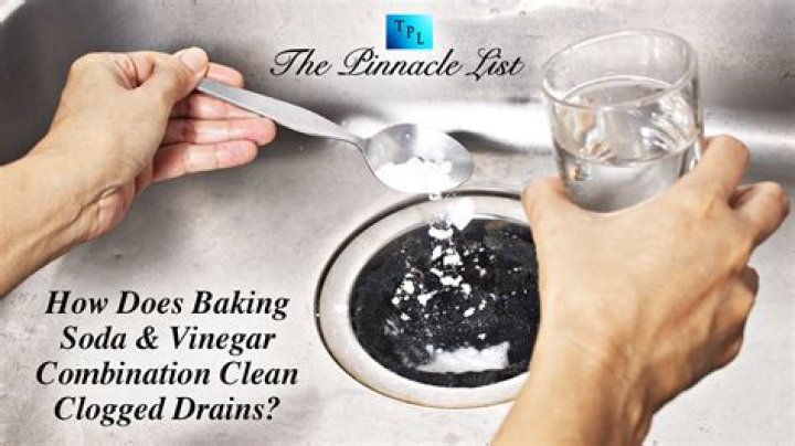 Why should you never use baking soda and vinegar to clean a drain?